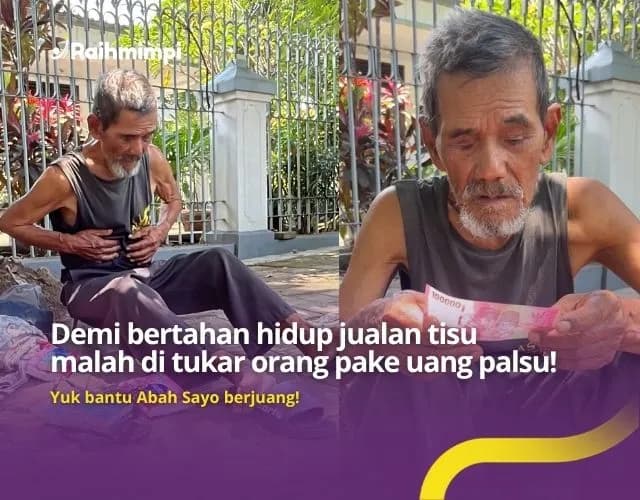 Temani Perjuangan Kakek Penjual Tisu Untuk Hidup Lebih Layak
