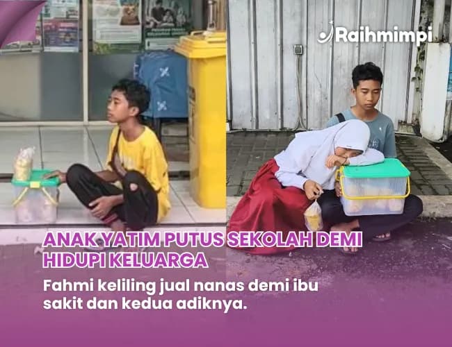 Foto campaign Anak Yatim Rela Putus Sekolah Demi Hidupi Keluarga