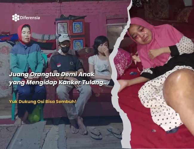Foto campaign Hadiahkan Kaki Palsu untuk Neng Osi Kembali Semangat Bersekolah