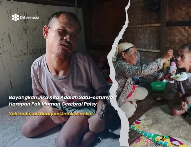 Foto campaign Pak Maman Cerebral Palsy Masih Menunggu Dukungan Kita