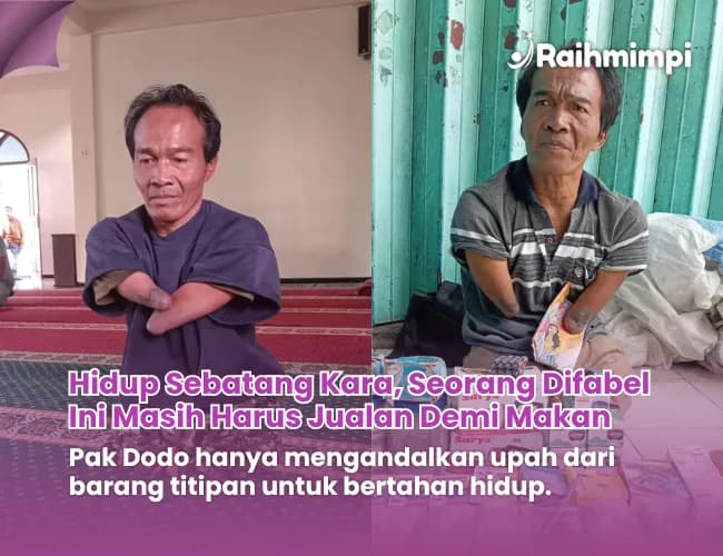 Foto campaign Sebatang Kara Dan Disabilitas Bantu Pak Dodo Berdaya