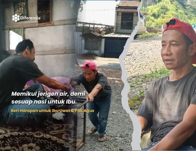 Foto campaign Bakti Cinta Seorang Anak Gangguan Jiwa Rawat Ibunya yang Sakit