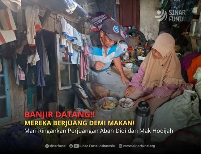 Foto campaign Saat Banjir Datang Mereka Berjuang Demi Makan