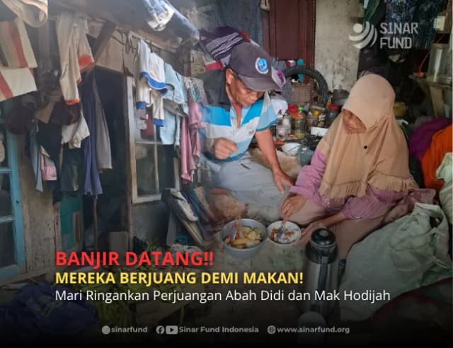 Saat Banjir Datang Mereka Berjuang Demi Makan