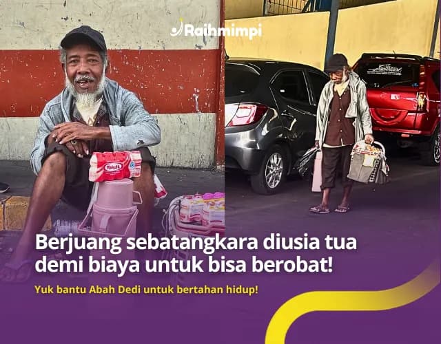 Lumpuh Setengah Badan Kakek Tetap Keliling Demi Biaya Pengobatan