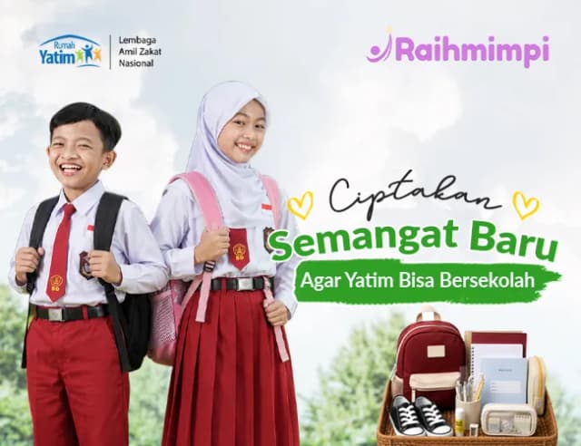 Sedekah Perlengkapan Sekolah Baru Untuk Yatim