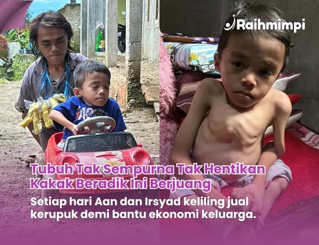 Foto campaign Adik kakak disabilitas yang terus berjuang