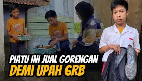 Tas dan Sepatu Jebol Tapi Indra Tetap Bertahan Sekolah
