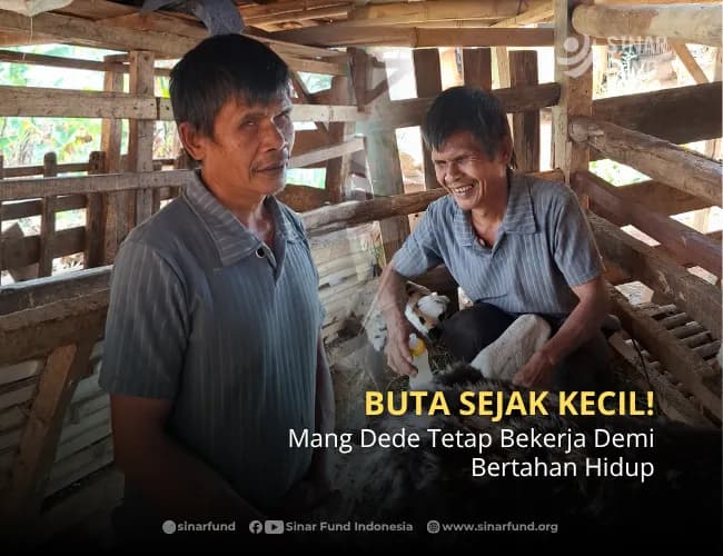 Foto campaign Dalam Gelap Mang Dede Tetap Bertahan