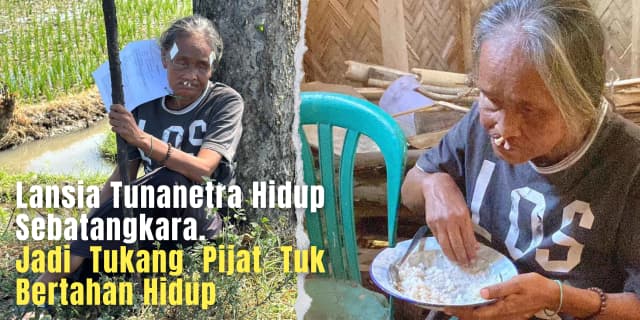 Tukang Pijat Tunanetra Hidup Sebatang Kara