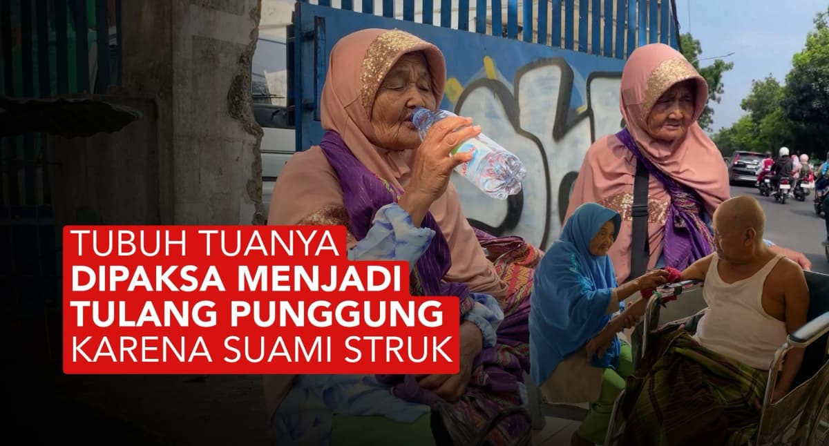 Foto campaign Berkeliling 10KM Berjualan Kecimpring Demi Rawat Suami Struk