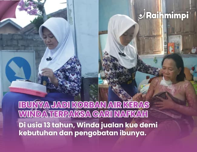 Foto campaign Bantu Pengobatan Bu Sani Yang Di Siram Air Keras Oleh Mantan Suaminya