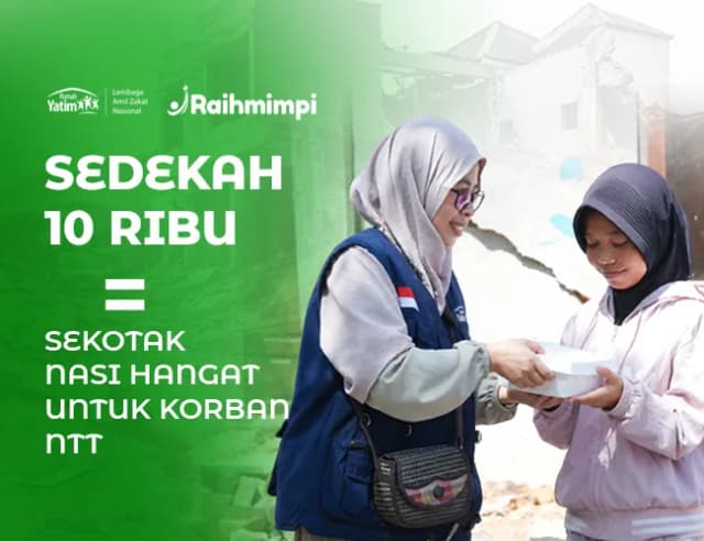Sedekah 10 ribu Hadirkan Sepiring Nasi untuk NTT