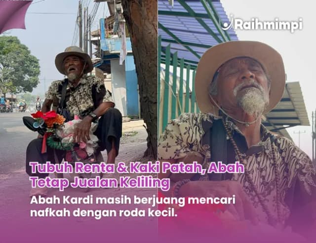 Di Atas Roda Kecil Lansia Disabilitas Berjuang