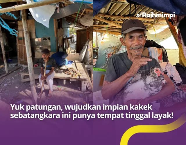 Hidup Sebatangkara di Kandang Entok Karena Rumah Ambruk
