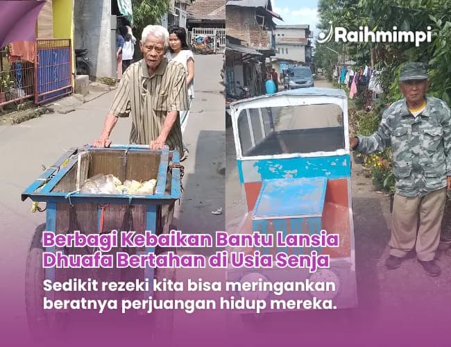 Foto campaign Satu Kebaikan Bantu Banyak Lansia Dhuafa Bertahan
