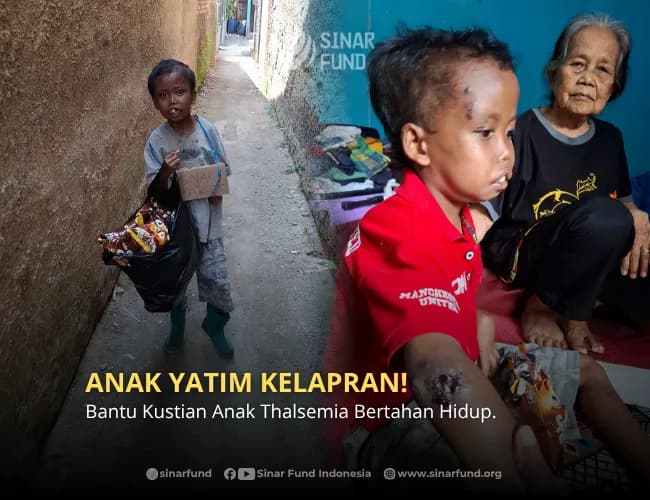 Foto campaign Anak Yatim Piatu Thalasemia Bertahan Bersama Nenek