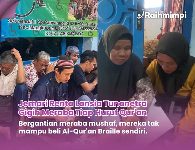 Foto campaign Temani Langkah Mulia Penghafal Al-Qur’an Tunanetra