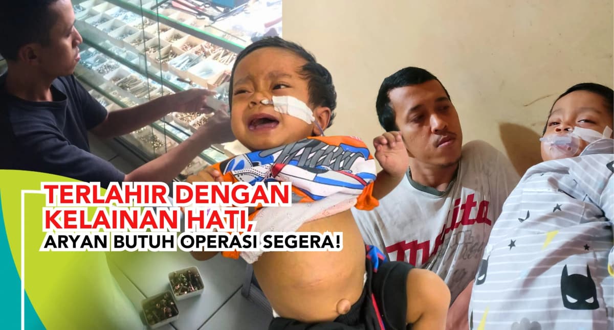 Foto campaign Terlahir dengan kelainan hati Aryan butuh Operasi Segera