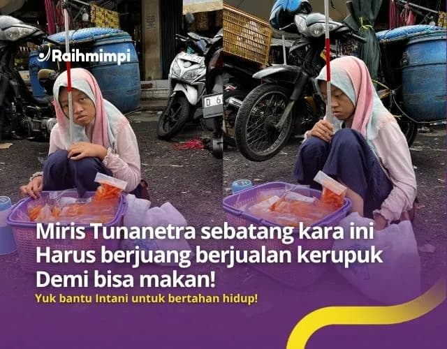 Foto campaign Yatim Piatu Ini Terus Berjuang Meski Matanya tak Lagi Bisa Melihat