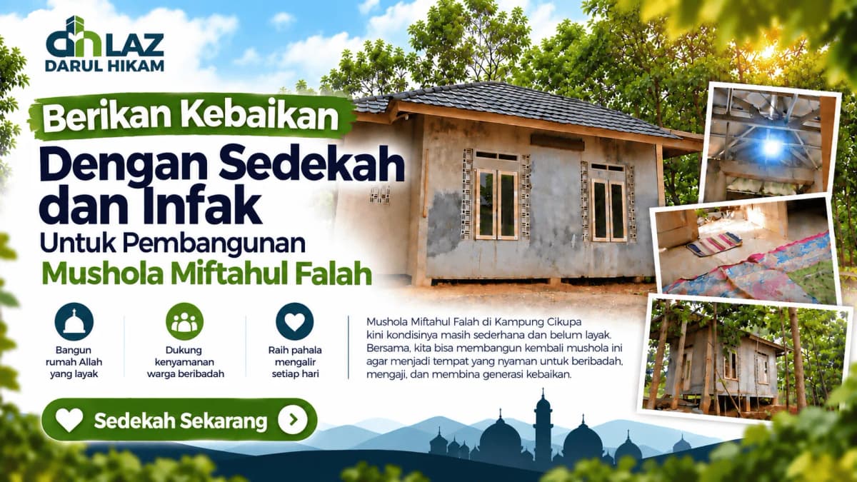 Foto campaign Hadirkan Mushola Miftahul Falah dengan Sedekahmu