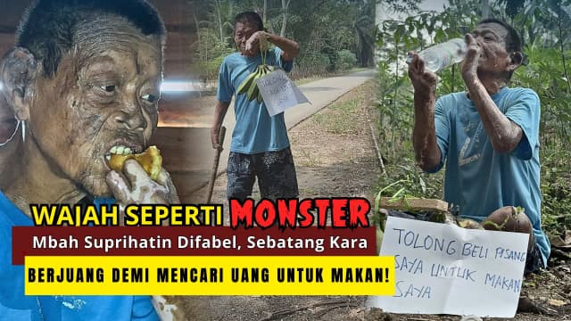 Bantu Mbah Suprihatin Difabel Sebatang Kara Bertahan Hidup