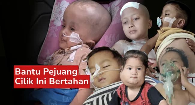 Foto campaign Bantu Pejuang Cilik Bertahan