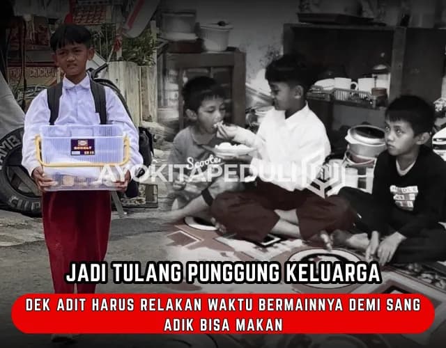 Bantu Bocah Penjual Gorengan Ingin Sekolahkan 2 Adik