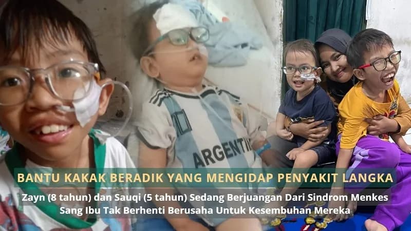 Foto campaign Bantu Kakak Beradik Yang Mengidap Penyakit Langka